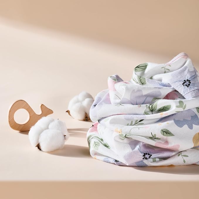 TILLYOU 2 Pack Baby Sleep Sack 18-24 Months 100% Cotton Wearable Blanket 0.5 TOG Sleeveless Summer Sleep Sacks with 2-Way Zipper, Brilliant Little Flowers and Purple