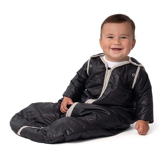 baby deedee Sleep Nest Travel Quilted Baby Sleeping Bag Sack with Sleeves, Ink, Small (0-6 Month)