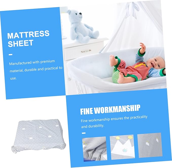 Fitted Sheet Cover for Boys Girls Mattress Protector Easy to Clean Standard for Showers Nursery Decor