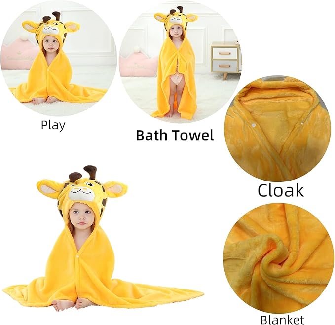 Wearable Blanket Hoodie for Kids Toddlers Hooded Towels Soft Cozy Wearable Throw Blanket Hoodie for Boys Girls
