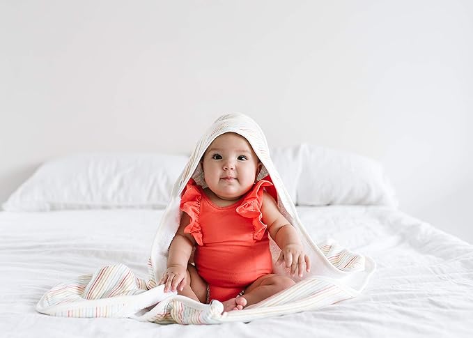 Copper Pearl Premium Knit Hooded Bath Towel with Terry Cloth Interior Rainee