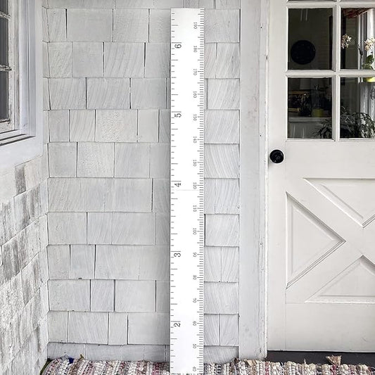 Headwaters Studio Wooden Ruler Growth Chart for Kids, Boys & Girls - Height Chart & Height Measurement for Wall - Kids Nursery Wall Decor & Room Hanging Wall Decor - White