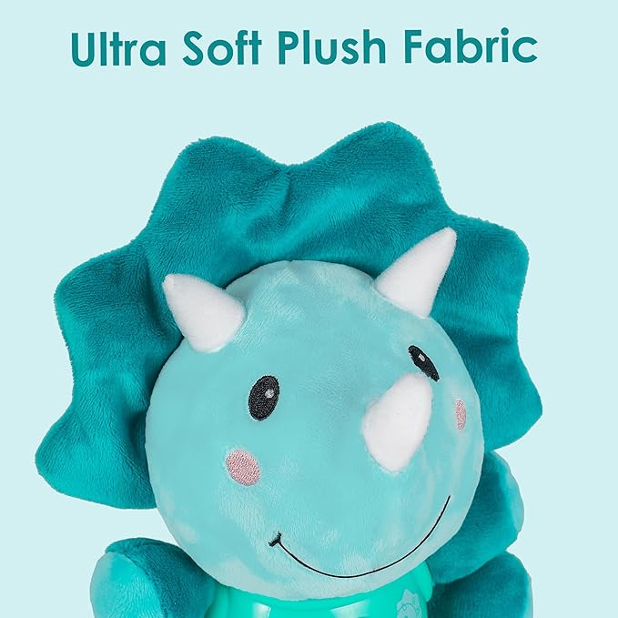 iPlay, iLearn Baby Dinosaur Musical Toys, Newborn Boys Gift, Soft Dinos Plush Stuffed Animal, Infant Light Music Time, 1st Birthday Stocking Gift Stuffer for 0 1 3 6 9 12 18 Month 1-3 Yrs Toddler Girl