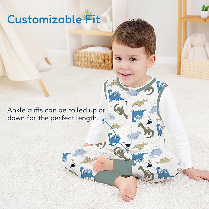 TotAha Toddler Sleep Sack with Legs, 0.5 TOG Light and Soft Baby Sleeping Bag, Walker Sleep Sack for Babies 12-24M, 2T-3T