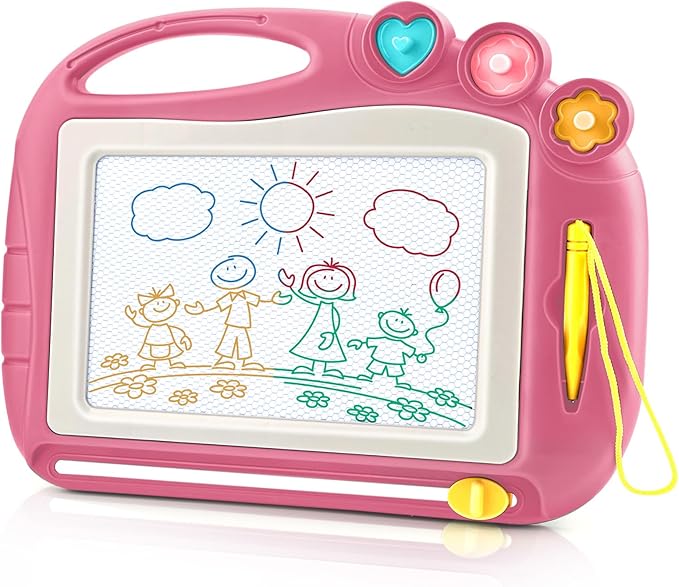 Daisiki Magnetic Drawing Board, Toddler Toys for Age 1 2 3 Boys Girls, Toddler Drawing Board, Birthday Easter Christmas Halloween Kids Toy Gifts for Boys and Girls