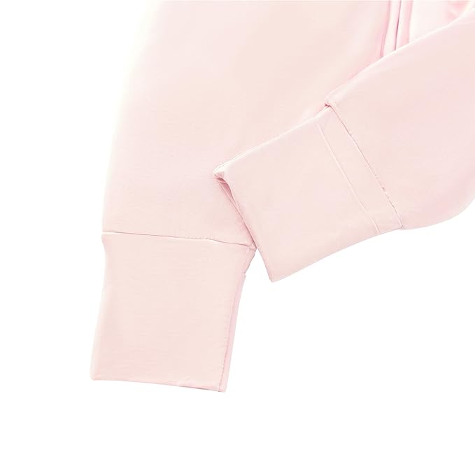 Baby/Toddler Sleep Sack with Legs, Rayon from Bamboo 95% + 5% Spandex, 1.0 TOG, 2‑Way Zipper Sleeping Bag, Walker‑Friendly 18-36M Pink