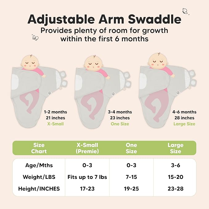 KeaBabies 3-Pack Organic Baby Swaddle Sleep Sacks - Swaddles for Newborns, Infant 0-3 Months, Baby Girls, Boys, Soft & Snug Newborn Sleep Sack, Nursery Swaddling Blankets (The Wild)