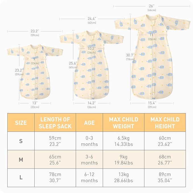 2 Pack Transitional Swaddle Sack with Arms Up & Sleeves, Mitten Cuffs, 2-Way Zipper, Sleep Sacks Blanket for Newborns - Calms Startle Reflex, Newborns Baby Boys & Girls Sleep Bag