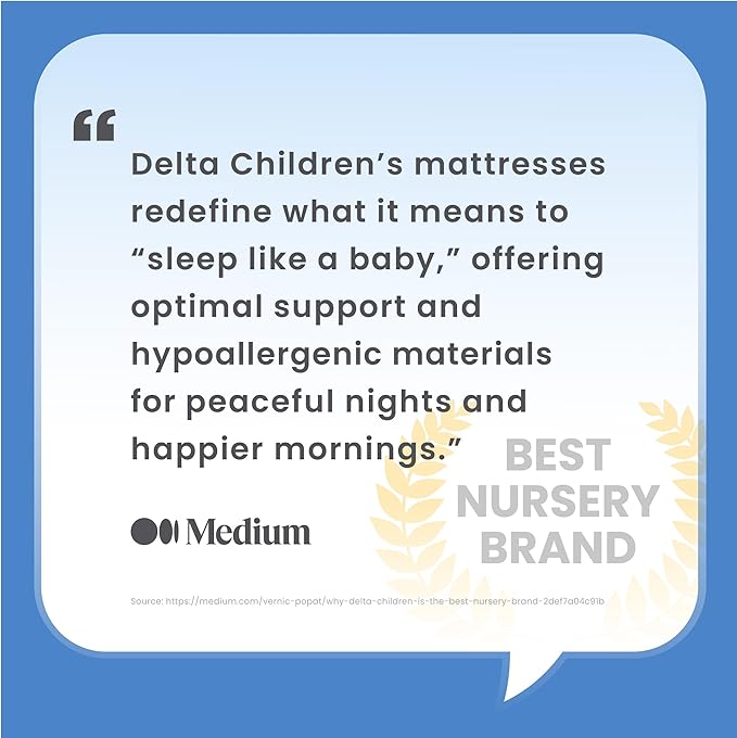 Delta Children Breathable Crib Mattress Pad Cover - 100% Breathable Mattress Pad Cover for Cribs - Elastic Edges for Secure, Universal Fit - Machine Washable - 1 Pack, Pink