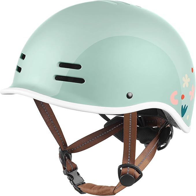 Retrospec Remi Kids Bike Helmet with Built-in Sun Visor - Adjustable Youth Safety Gear for Cycling, Skating & Scooters - 11 Air Vents, Washable Padding & Reflective Straps