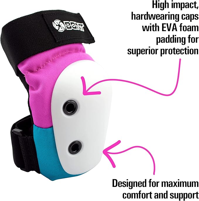Bont Skates– Junior/Kids Triple Pad Protection Set with Knee Pads, Elbow Pads and Wrist Guards