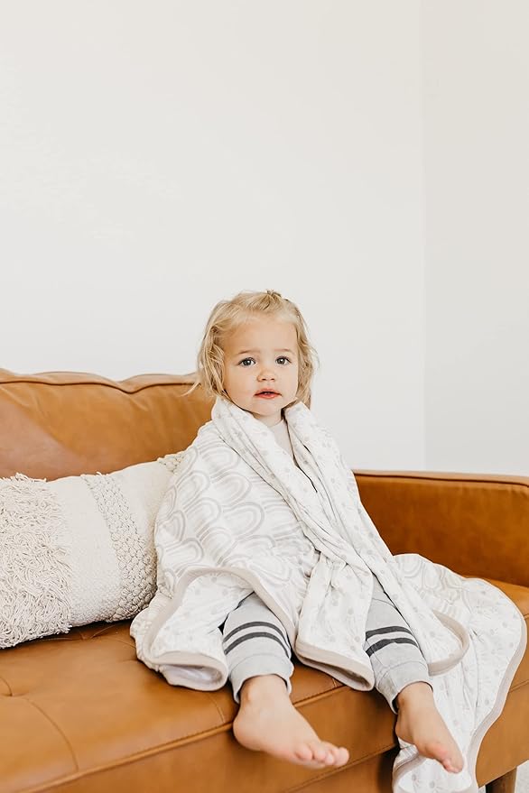 Copper Pearl Three-Layer Blanket: Soft and Breathable Twin Layer Baby Quilt | Boys and Girls Toddler Blanket | 46x46 Premium Polyester/Rayon | Bliss