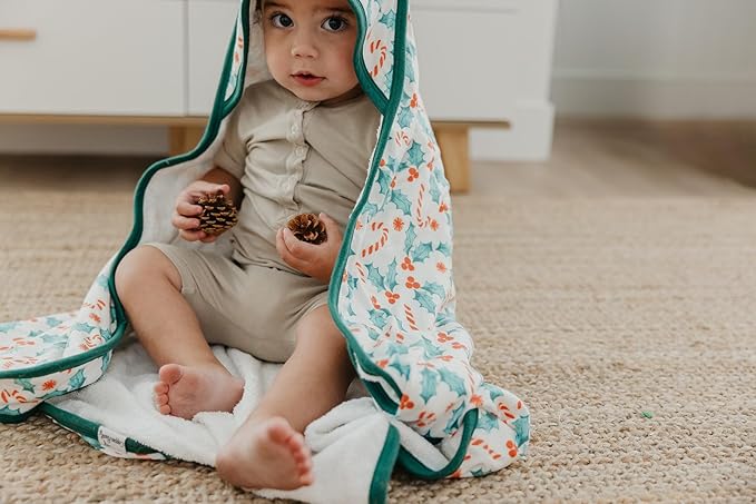 Copper Pearl Hooded Bath Towels Premium Knit/Terry Cloth Baby Towels with Hood, Pockets, and Cool Designs - Great to Gift and Make Bath Time Fun - Baby Bath Towel, Holly