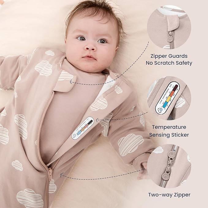 Unisex Sleeping Bag for Babies and Toddlers 3.5 Tog Sleep Sack, Baby Sleep Sack, One piece with sleeves, Gifts for Baby