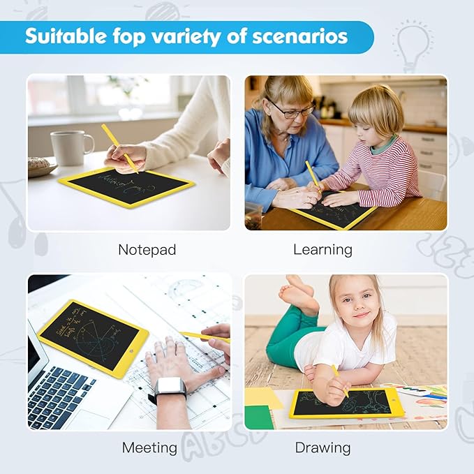 LCD Writing Tablet for Kids 10 Inch Colorful Toddler Doodle Board Drawing Tablet Reusable Electronic Drawing Pads Educational and Learning Toys for 3-8 Years Old Boy and Girls（Blue）