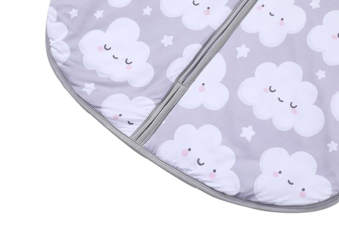 Baby Sleep Sack 2-4 T 95% Rayon from Bamboo 5% Spandex Boys & Girls Wearable Blanket 1.0 TOG Toddler Sleeping Sack 2- Way Zipper X-Large Cloud