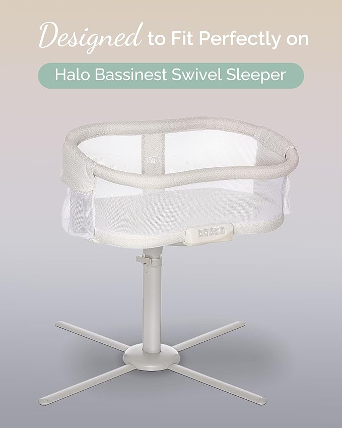 Bassinet Fitted Sheets Compatible with Halo Bassinest Swivel Sleeper Mattress - Buttery Soft, Silky Comfort, Premium Stretchy Jersey Knit Bassinet Sheets - Navy + Grey + Cloud, 3 Pack