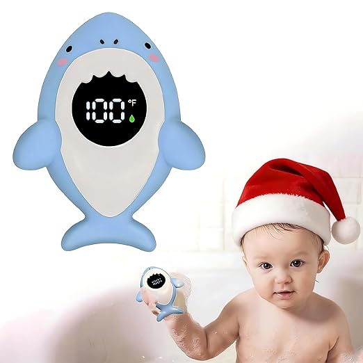 Baby Bath Thermometer Safety, Fahrenheit Instant Read Water Thermometer with LED Display Temperature Warning, Baby Bath Floating Toy for Infant, Newborn