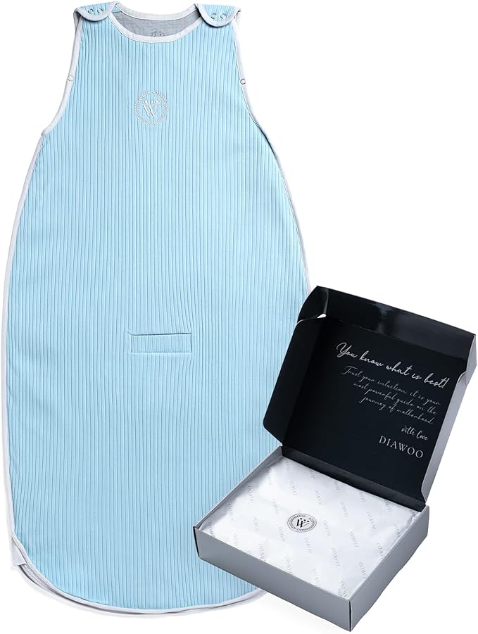 4 Season Baby Sleep Sack–Merino Wool&Organic Cotton–Adjustable Sleeping Bag (2–36 Months) with Two-Way Zipper& Belt Slot