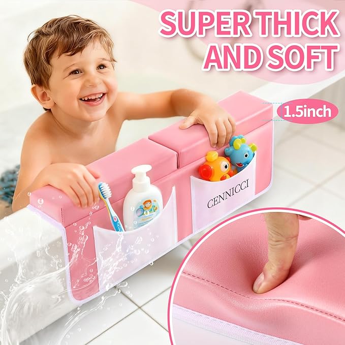Bath Kneeler and Elbow Kneeling Rest Pad for Toddle Bathing Parents, Extra Thick Kneeling Pad for Kids Bath Time