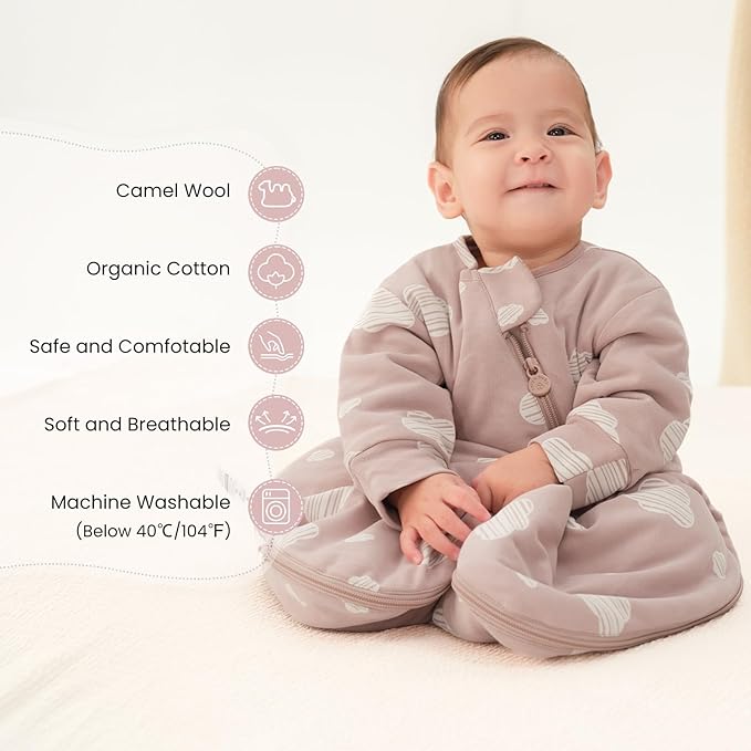 kaiya baby Unisex Sleeping Bag for Babies and Toddlers 1.0 Tog Sleep Sack 18-36 Months, Baby Sleep Sack, Newborn Sleep Sack, Wearable Blanket Baby, One Piece with Sleeves, Gifts for Baby, Pink