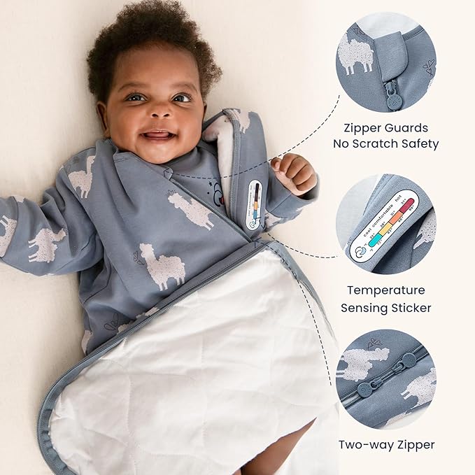 Unisex Sleeping Bag for Babies and Toddlers 1.0 Tog Sleep Sack 18-36 Months, Newborn Sleep Sack, Wearable Blanket Baby, Sleep Sack with Sleeves, Gifts for Baby