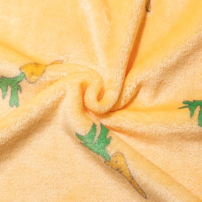 Toddler Robes Cute Pattern Bathrobe Unisex Kids Robe Baby Flannel Hoodie Pajamas Sleepwear
