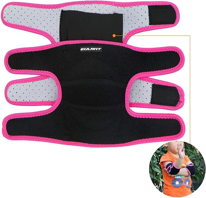 Eulant Adjustable Soft Elbow and Knee Pads for Kids, Child Protective Pad Sets for Bicycle, Roller Skating, Basketball, Football, Volleyball, Dancing, Kneeling