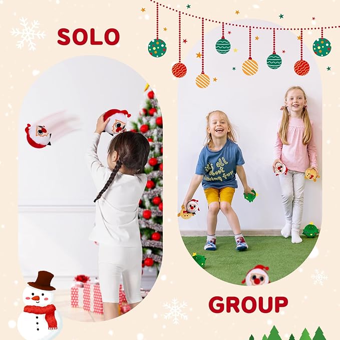 PlayZap Bouncy Balls with Plush Cover - BPA -Free Safe Sensory Toys for Toddlers Kids - 3" Large Size 10 FT High - Christmas Toy Birthday Gift - Ideal Stocking Stuffers for Boys Girls 1-3 3-5 5-8 8-12