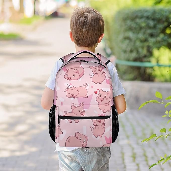 AIOMXZZ Pig Backpack Gifts, 16 Inch Cute Pig Bookbag Durable, Lightweight, Large Capacity, Funny Animal Backpack for School