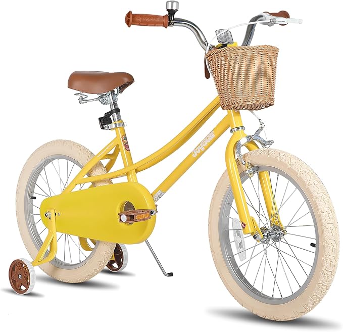 JOYSTAR Girls Bike for 2-12 Years Old Toddlers and Kids, 12" 14" 16" 18“ 20" Retro Style Kids Bike with Training Wheels, 18 20 Inch Children Bicycle with Kickstand
