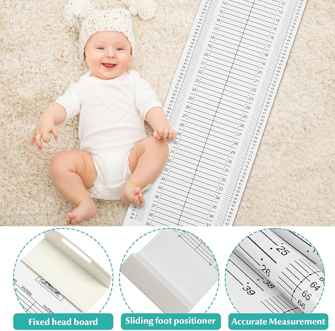 iplusmile Baby Height Measuring Mat, Infantometer Height Ruler, Growth Height Chart, Chart Soft Grow Height Chart Tape for Toddler Newborn