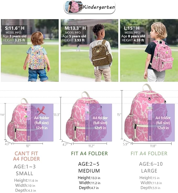 atgark Toddler Backpack for Girls 2-5: Preschool Backpack for Boys Girls - Cute Kids Backpack for Boys