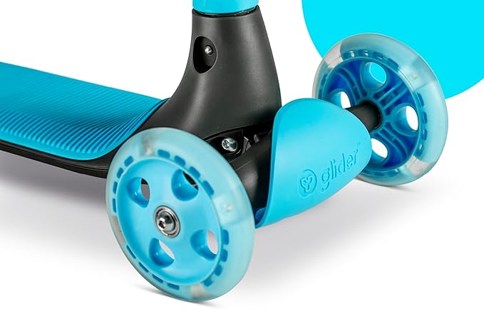 Yvolution Y Glider Air Scooter for Kids, 3 Wheel Scooter for Toddlers 4 Adjustable Height Glider with Kick Scooters, Lean to Steer with LED Flashing Light for Children Ages 3+ Years Old
