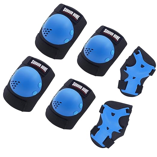 Kids/Youth Knee Pads Elbow Pads Wrist Guards 3 in1Protective Set, for 3-15 Years Child Roller Skates, Cycling, Inline Skating, Skateboard, BMX Bike, Balance Bike, Scooter Riding Sports