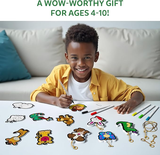 Skillmatics 3D Art Kit - Aqua Puffs Animals, Stocking Stuffers, Paint by Number Craft for Kids, DIY Color & Inflate Activity, Travel & Chirstmas Gift for Girls & Boys Ages 4, 5, 6, 7, 8, 9, 10