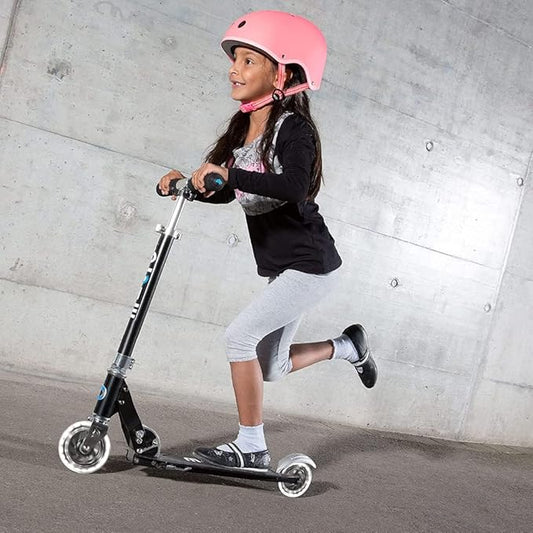 Micro Kickboard | Sprite LED | 2 Wheeled | Fold-to-Carry | Lightweight Swiss-Designed Micro Scooter | Light-Up Wheels| Children and Teens, Ages 6+