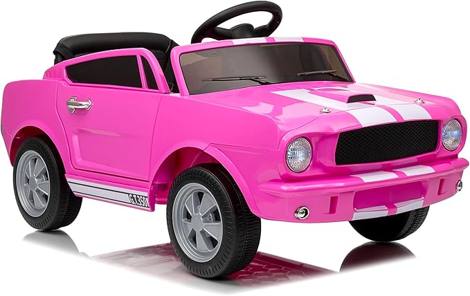 12V Ride on Car for Kids, Licensed Shelby GT350 Electric Toy with Parent Remote Control, 3 Speeds, LED Headlights, Music & Safety Belt for Toddlers