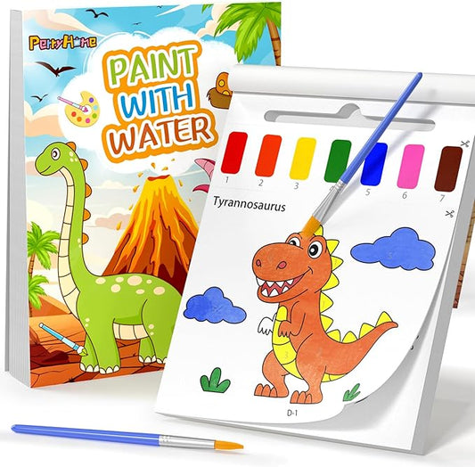 PERRYHOME Paint with Water Coloring Books for Kids,Mess Free Toddler Watercolor Painting Set,Dinosaur Arts and Crafts Toys-Birthday Christmas Gifts for Toddlers Girls Ages 3 4 5 6 7 8