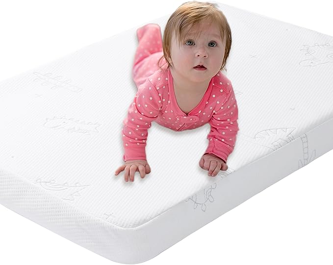 Play and Pack Mattress Mini Cribe Matter Pad Waterproof Pack N Play Mattress for Baby and Toddler Breathable Dual Side Memory Foam Topper