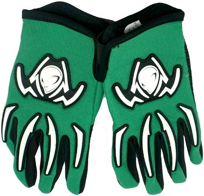 WOW Youth Kids Motocross BMX MX ATV Dirt Bike Dianosour Helmet Dragon + Goggles + Martian Youth Glove Bundle: HJOY MG Bundle