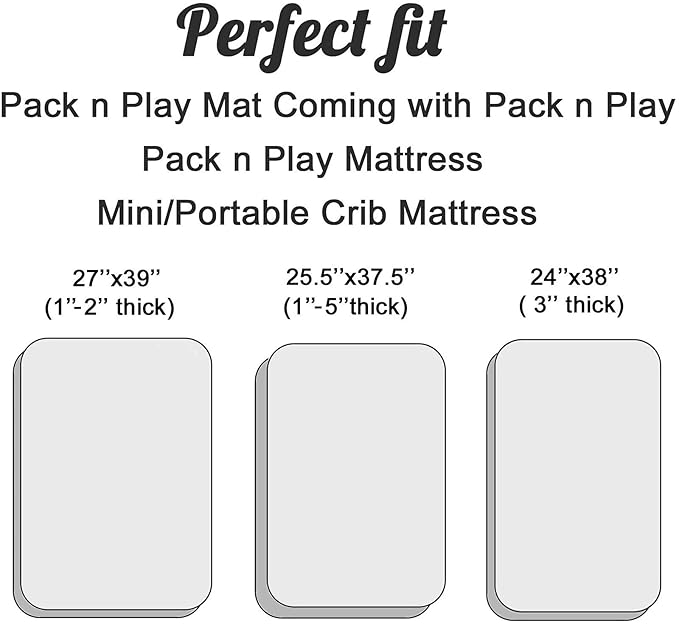 Pro Goleem Satin Pack n Play Playard Sheet Fitted 2 Pack Great for Baby Hair Silk Feeling 27x39 Inch Portable Mini Crib Sheet Playard Mattress Cover Unisex White and Gray