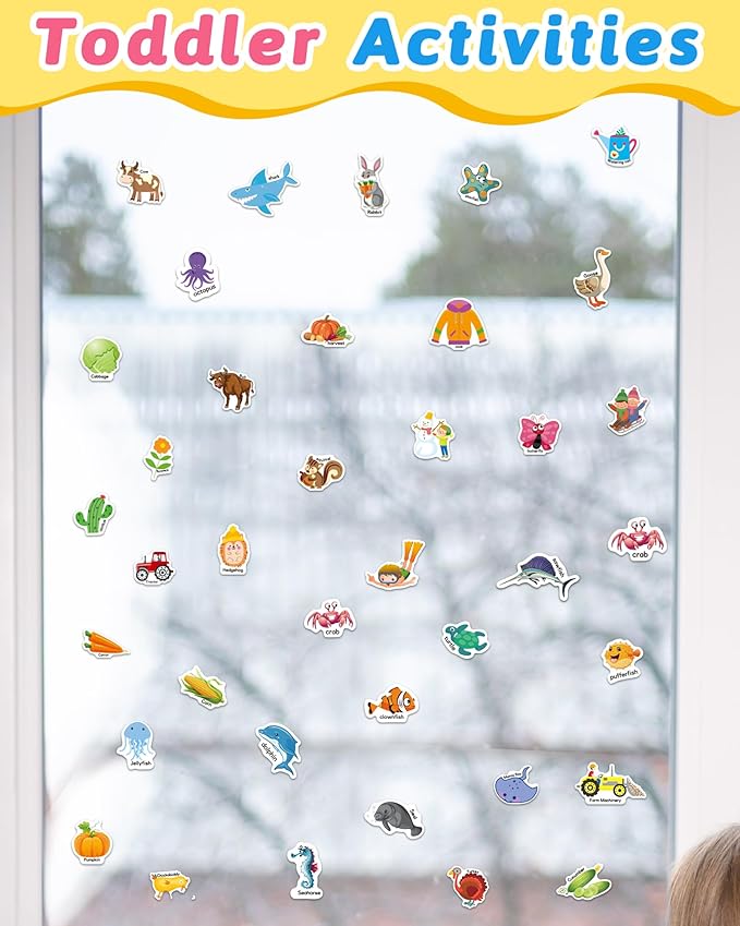 Benresive Reusable Sticker Books for Toddlers, 3 Sets Travel Stickers for Kids, Toddler Sticker Book, Crafts Activities for Toddlers, 3 and Up Birthday Gifts Travel Toys