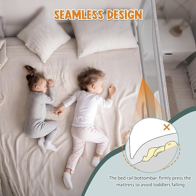 G TALECO GEAR Bed Rail for Toddlers, Stable Protective Bed Side Rails, Baby Bedrail Guard for Twin Full Queen & King Size Bed (70.8 Inch, 1 Piece)