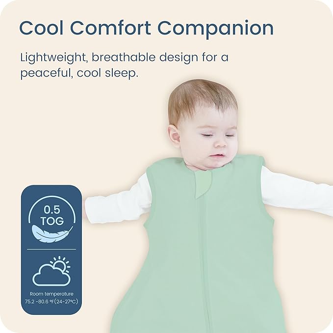 Toddler Sleep Sacks 2T-3T-4T, 0.5 TOG Light Summer Wearable Blankets, Extra Long XL Sleeping Bags, 2 Pack