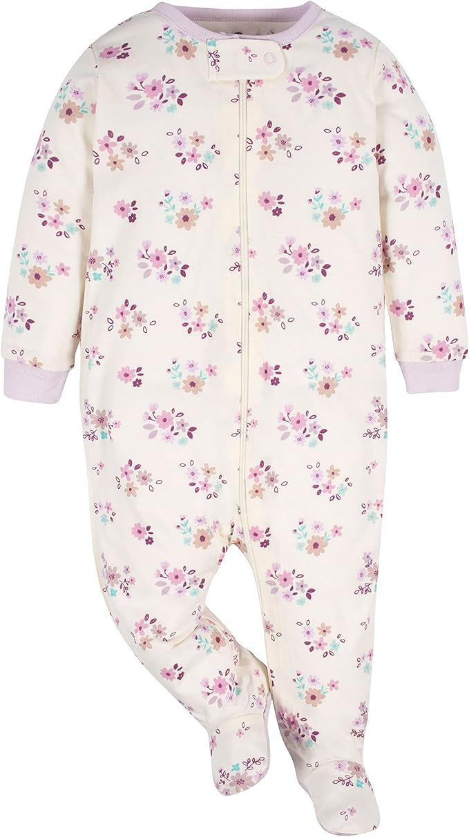 Gerber baby-girls 4 Pack Sleep N' Play Footie