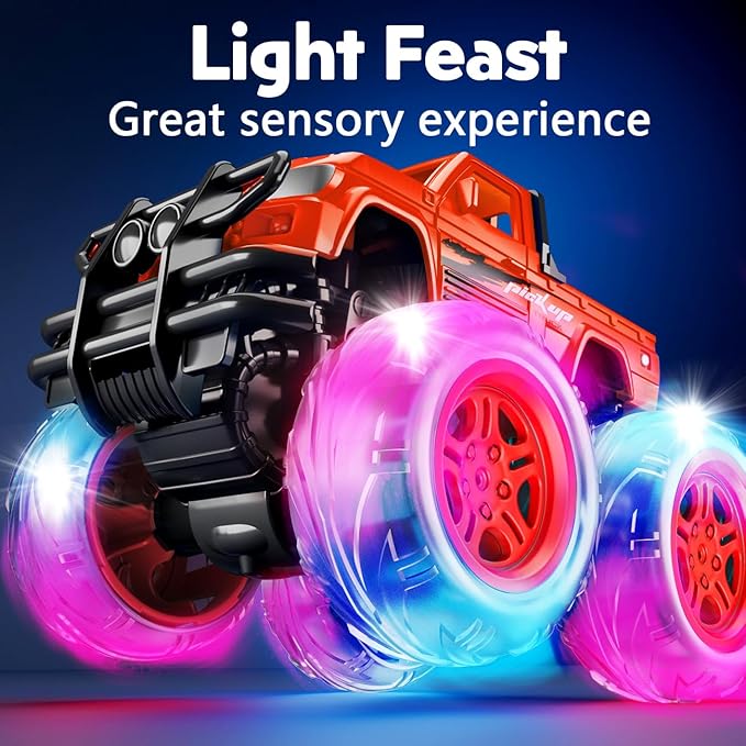 Monster Trucks Toys for Toddlers Boys: Light-up Wheels for Kids Age 2-4 Years Old,Toy Car for Kid Ages 3-5,Boy Cars to 3-6,Toy Truck for Toddler 1-3,Jam Birthday Gift for Children 1-3