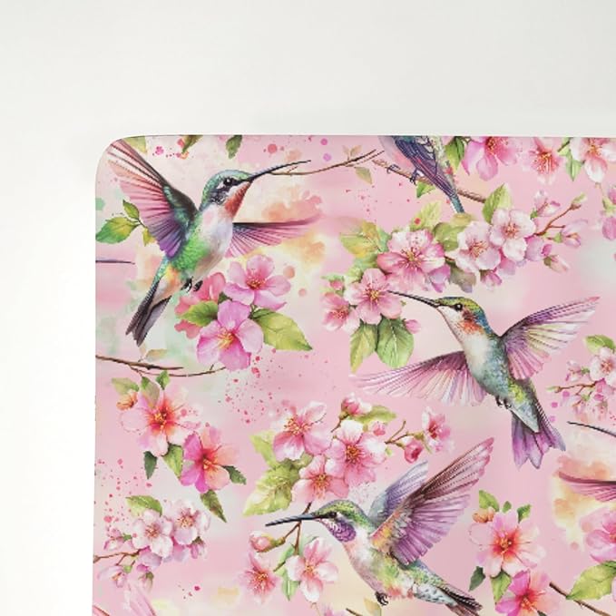Hummingbird Pink Floral Baby Crib Sheets for Boy Girl 52x28Inch Spring Birds Blossoms Soft Stretchy Fitted Crib Mattress Cover Forest Animals Nursery Baby Sheet for Standard Crib & Toddler Mattress
