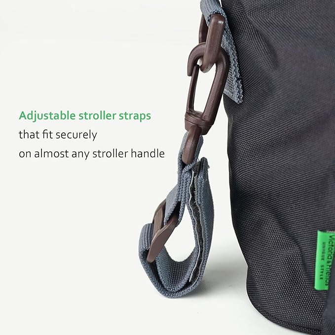 carrotez Universal Stroller Caddy – Large Capacity Organizer with Cup Holders & Front Wipes Pocket