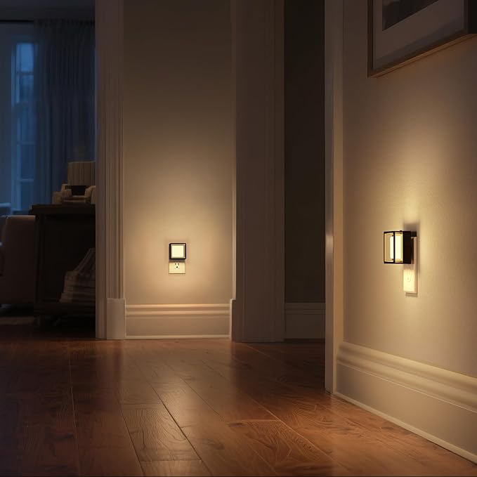 DORESshop LED Night Light, Night Lights Plug Into Wall [4 Pack] with Dusk-to-Dawn Sensor, Dimmable Nightlights, Adjustable Brightness for Bathroom, Hallway, Bedroom,Kids Room,Stairway,3CCT